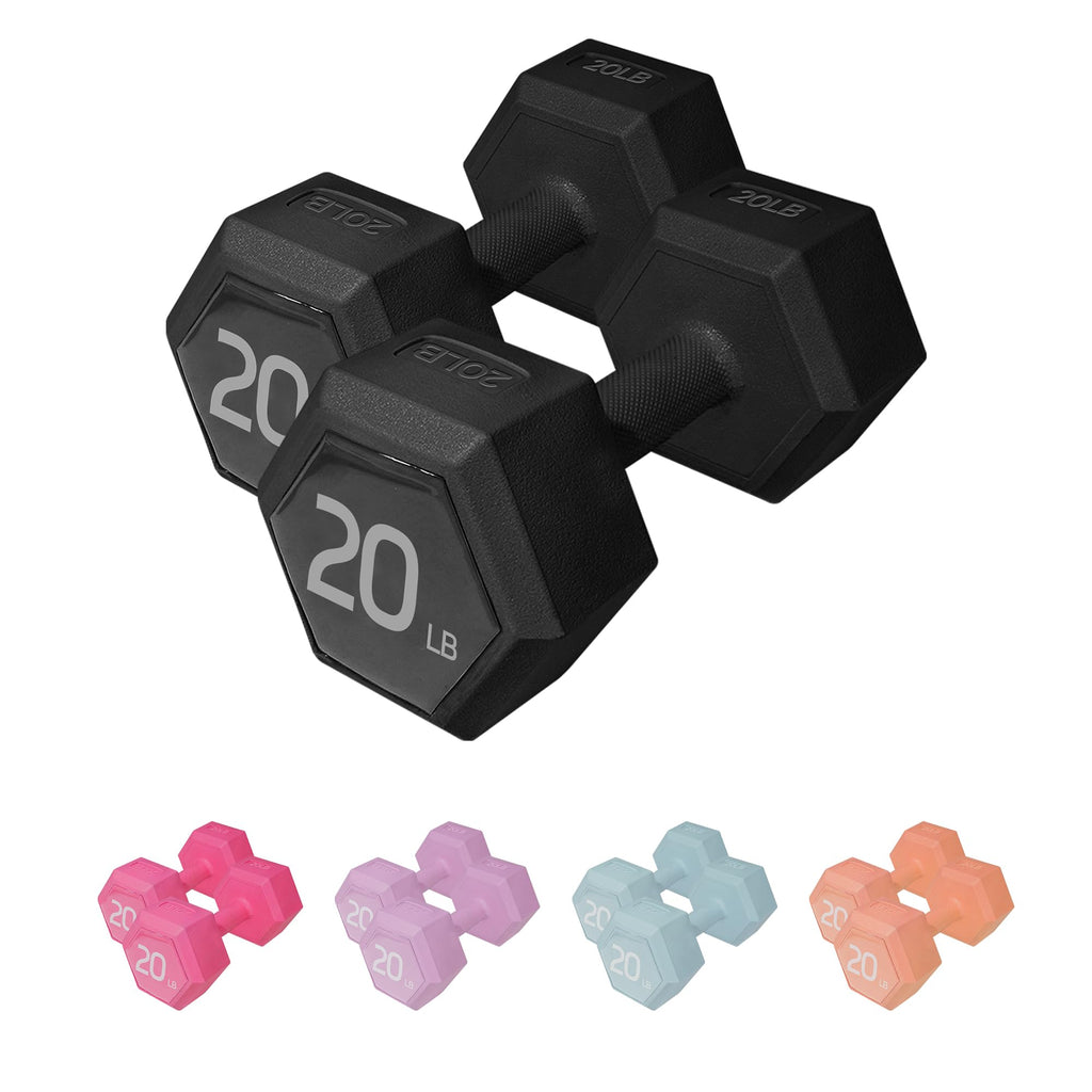 ZTTENLLY Sets de Pesas - Pares de Mancuernas de 5/10/15/20/25/36 lb - Conjunto de 2 Pesas para Manos - Fácil Agarre - Pesas para Brazos para Hombres y Mujeres Equipo de Ejercicio en Casa para Entrenamientos, Fitness y Entrenamiento de Fuerza