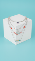 Set de collares en capas de plata esterlina